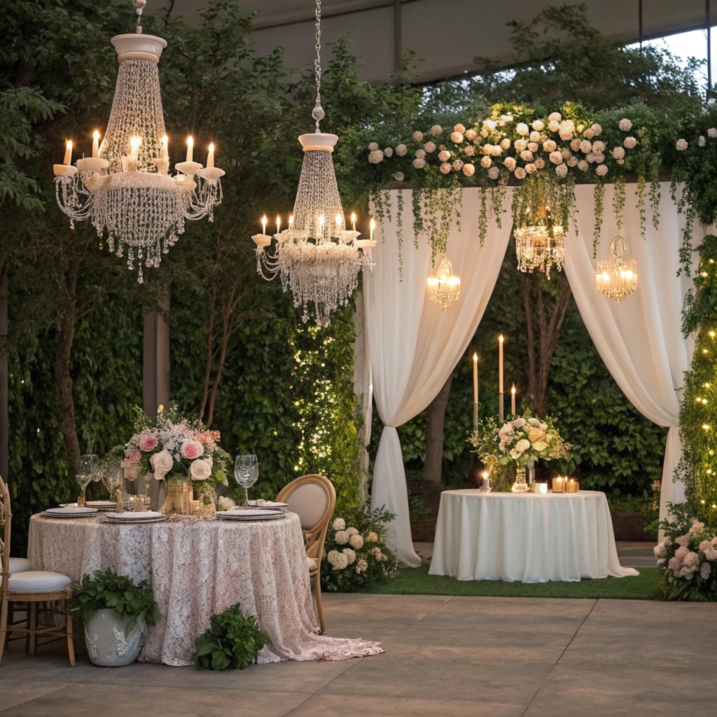 Decoración de mesa elegante